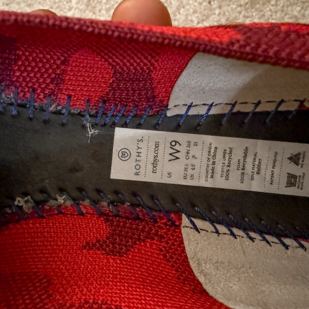 Rothy’s Red Camo Loafers *retired sz 9​ - Picture 4 of 5